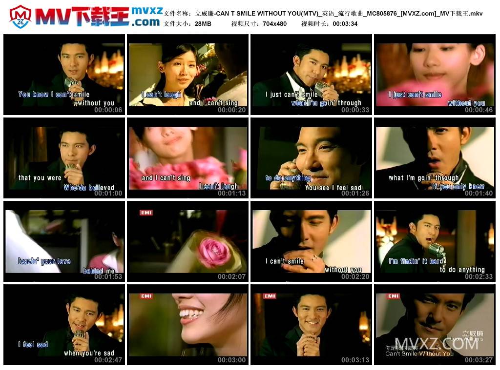 立威廉-CAN T SMILE WITHOUT YOU(MTV)_英语_流行歌曲_MC805876